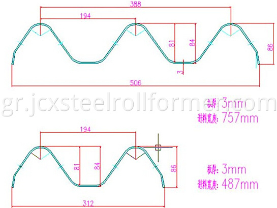 Αυτοκινητόδρομος W Beam Fence σχηματίζοντας μηχάνημα-Crash φραγμός Roll Forming Machine